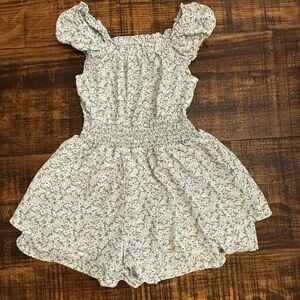 Like New- Hayden Girls Floral Ruffle Kids Romper